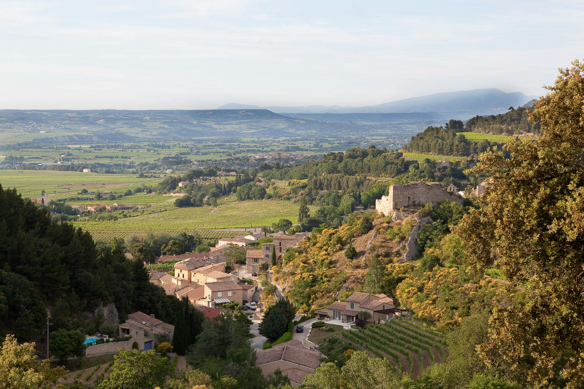 gigondas fra hoyden Vinområder i Frankrike